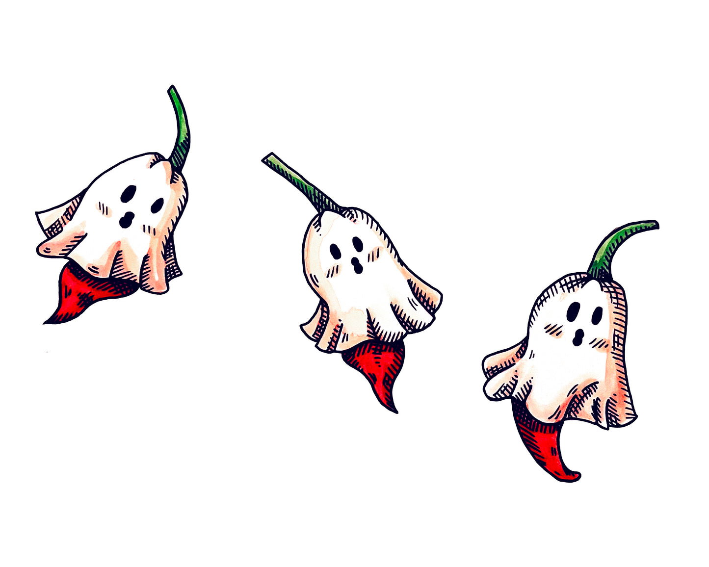 Ghost Peppers Print