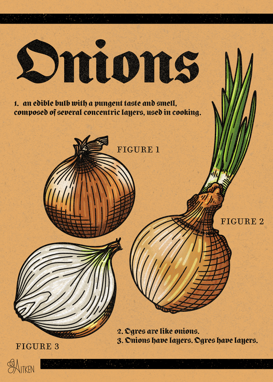 Onions — 5x7 art print