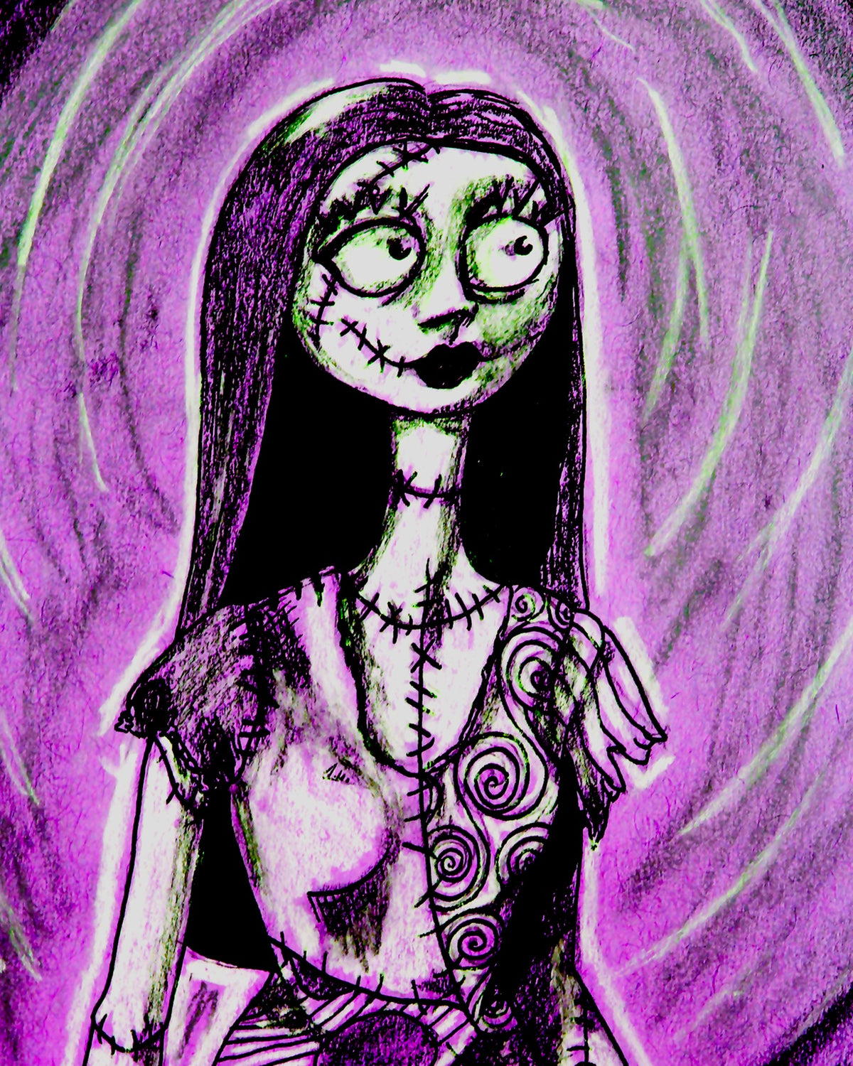 Sally x Purple — 8x10 set artwork